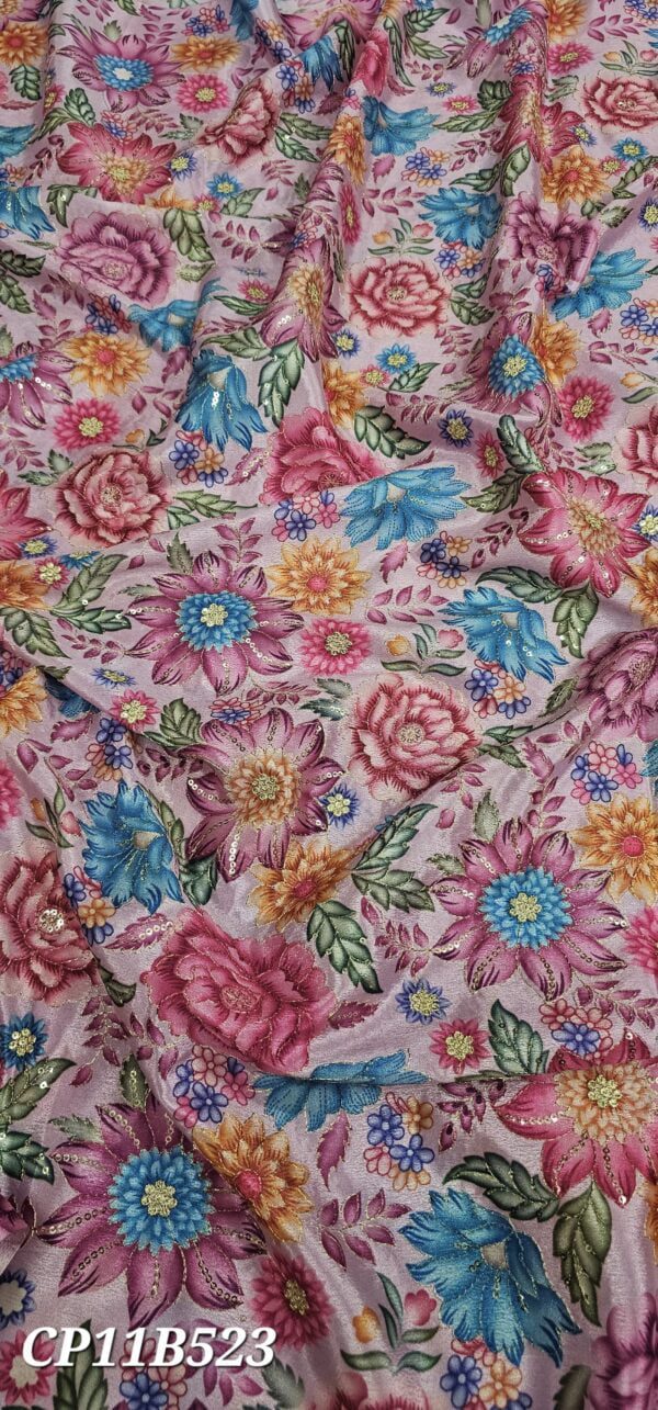 chinnon based position print fabric