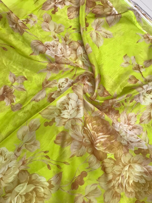 Dazzling Digital Print Liquid Organza