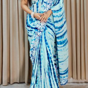 Designer Sequins Work Saree