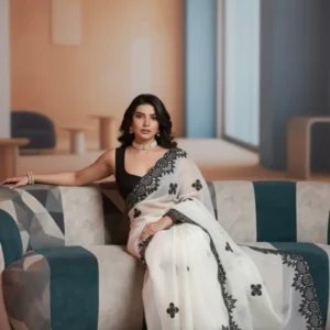 Tanya mittal rimzim silk saree ready to wear buy now - High-Quality Fabric