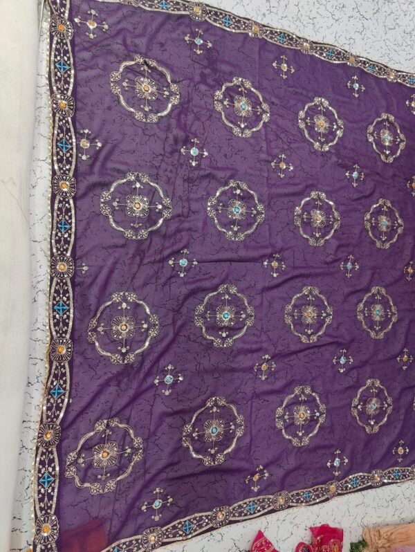 Georgette Heavy Embroidery Vintage Dupatta - Image 2