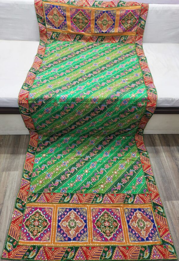 Pure Natural Chinon Dupatta: Full Embroidery & Heavy Fancy Border - Image 5