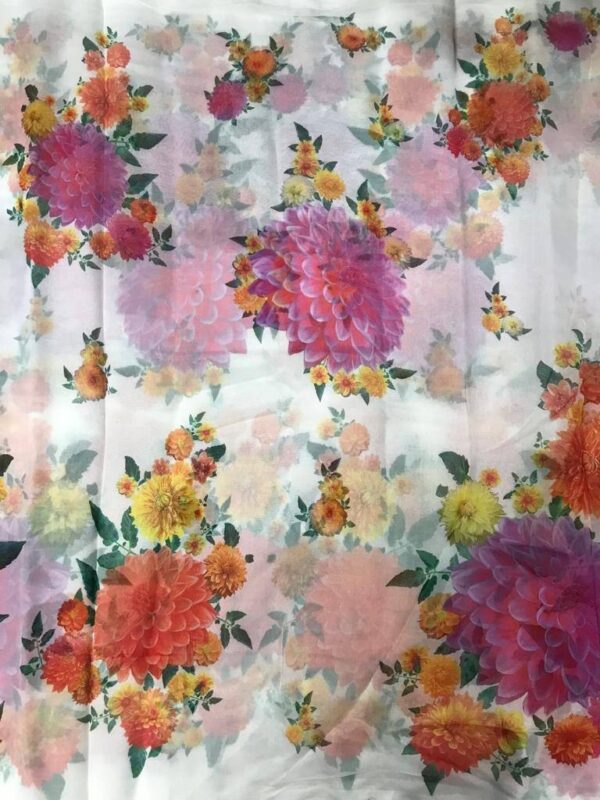 Digital print soft chiffon