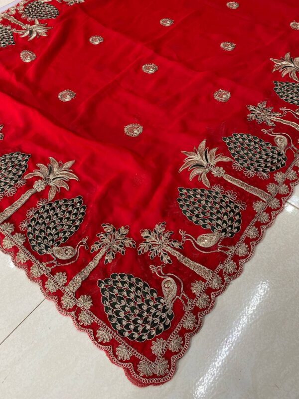 Blooming Georgette Vintage Embroidery Dupatta 2 (10)