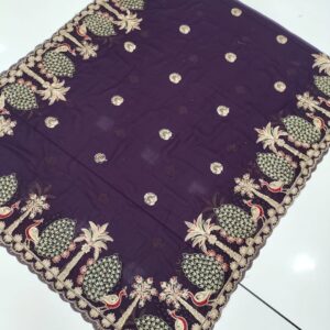 Blooming Georgette Vintage Embroidery Dupatta 2 (3)