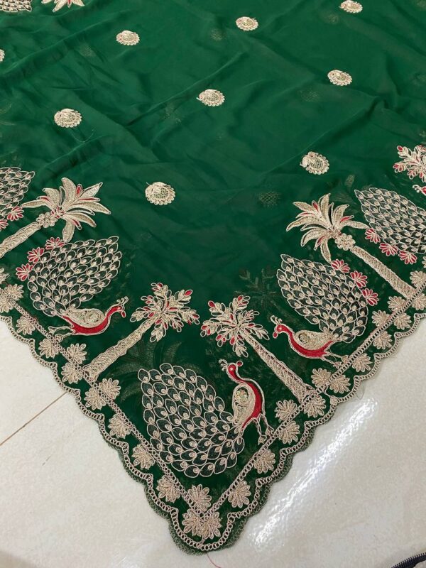 Blooming Georgette Vintage Embroidery Dupatta 2 (5)