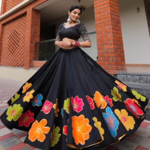 Digital Print Muslin Cotton Lehenga Choli Vc Series (3)