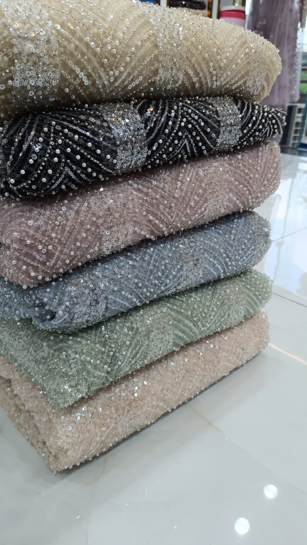 Elegant Hand Work Net Fabric (4)