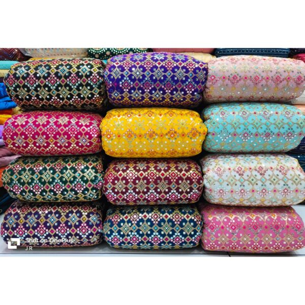 Heavy Multi Sequence Georgette Fabric (1)