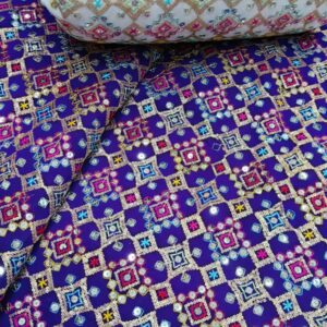 Heavy Multi Sequence Georgette Fabric (2)