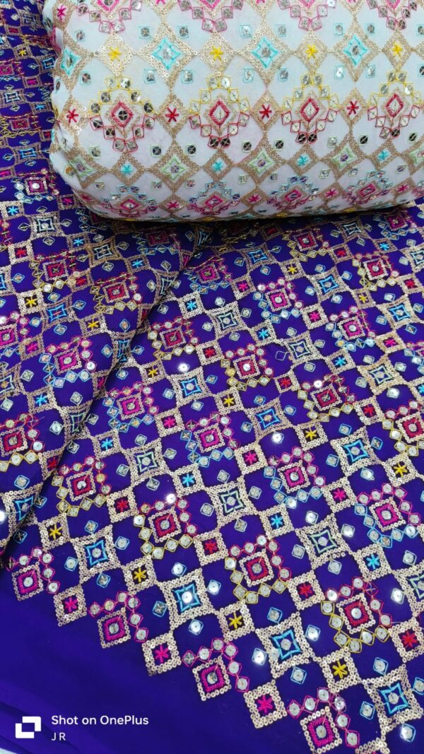 Heavy Multi Sequence Georgette Fabric (2)