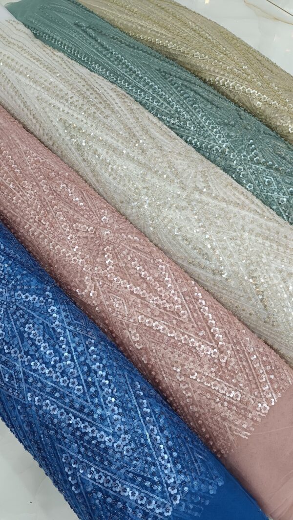 Imported Net Handwork Sequins Fabric (1)