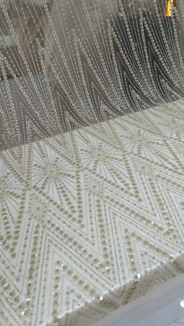 Imported Net Handwork Sequins Fabric (2)