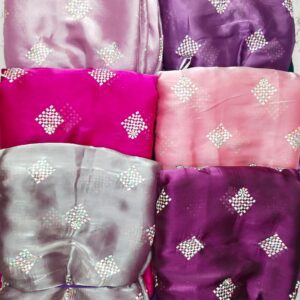 Jimmy Chu Organza Fabric With Embroidery Buttas (4)