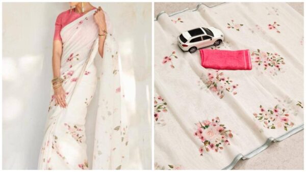 Linen Digital Print Saree (40)