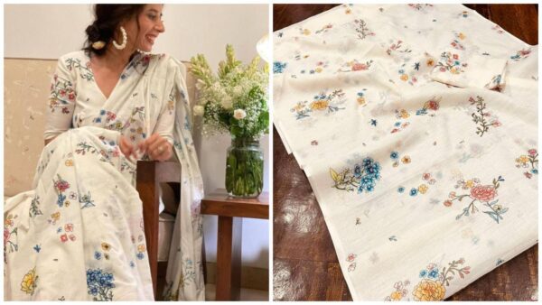 Linen Digital Print Saree (46)