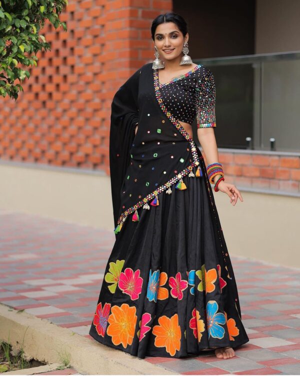 Navratri Special Real Mirror Work Lehenga Choli (7)