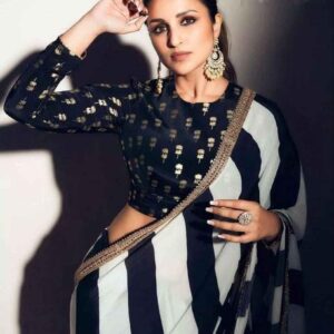 Parineeti Chopra Faux Georgette Saree