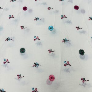 Pure Cotton Dyeable With Multi Thread Embroidery