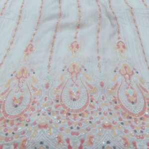 Pure Georgette Dyeable Sequence Fabric (1)