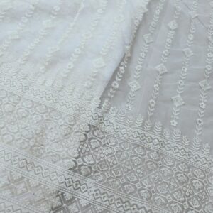 Pure Organza Lucknawi With Matching Dupatta (1)