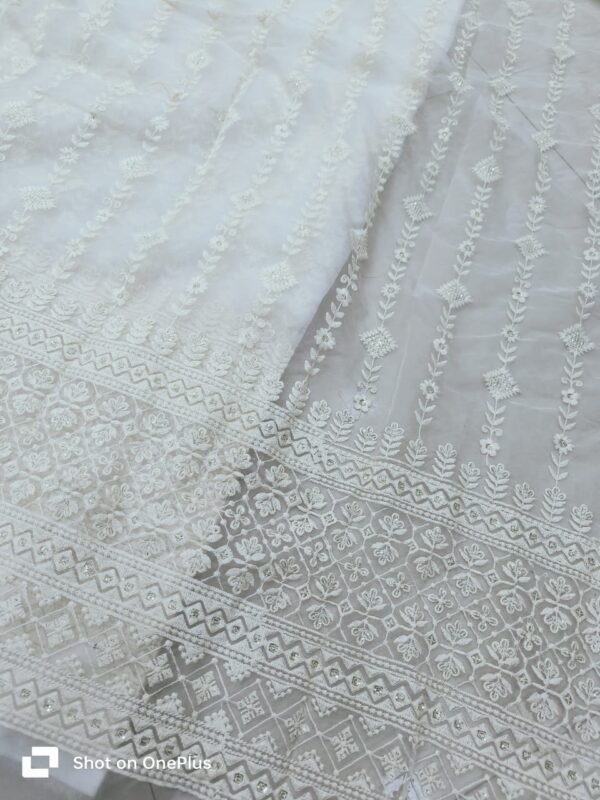 Pure Organza Lucknawi With Matching Dupatta (1)