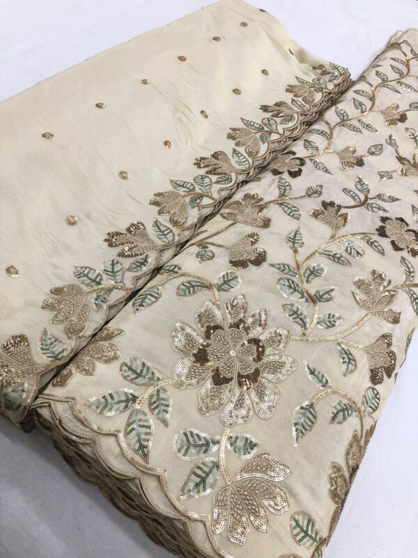 Pure Shimmer Silk Sequence Fabric With Dupatta (1)