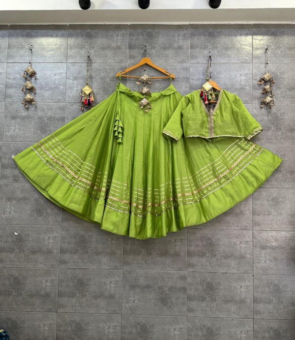 Roman Silk Chaniya Choli With Gotta And Sequence1