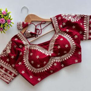 Royal Jodha Blouse With Heavy Jari Embroidery & Sequin Work (6)