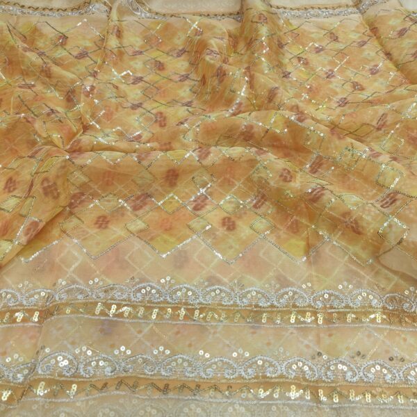 Soft Chinnon Embroidered Print Fabric (1)