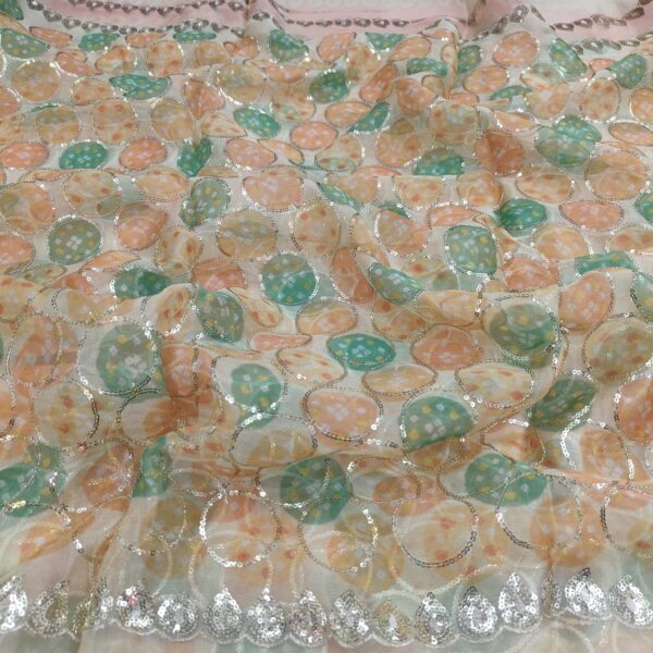 Soft Chinnon Embroidered Print Fabric (10)