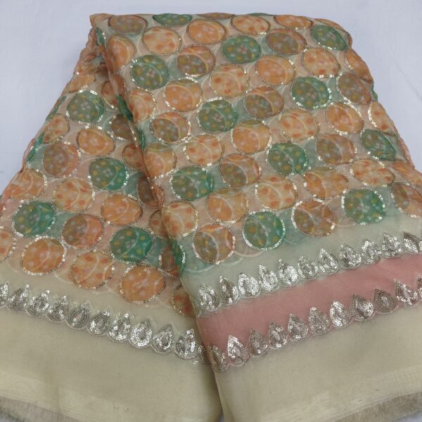 Soft Chinnon Embroidered Print Fabric (2)