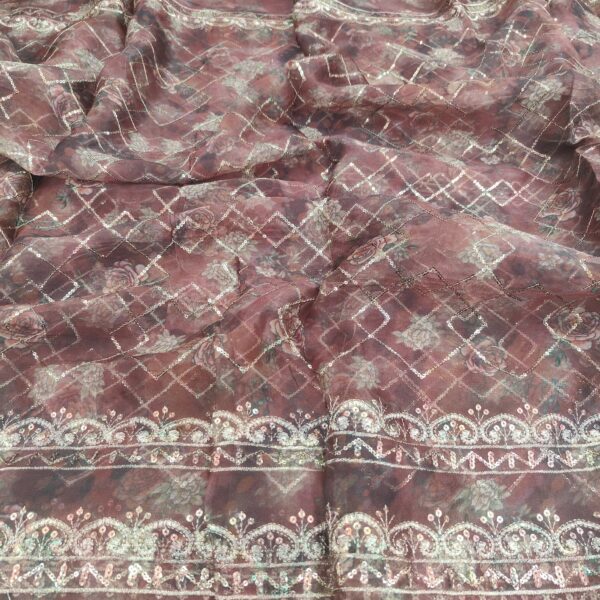 Soft Chinnon Embroidered Print Fabric (5)