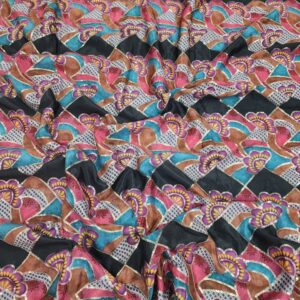 Soft Chinnon Embroidery On Print Fabric (5)