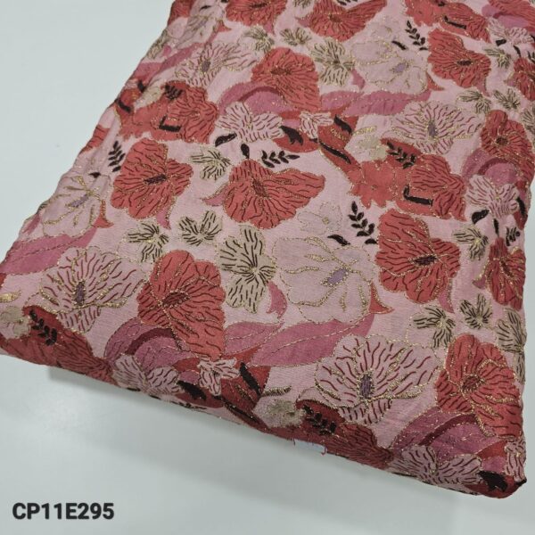 Soft Chinnon Fabric With Embroidered Print (5)