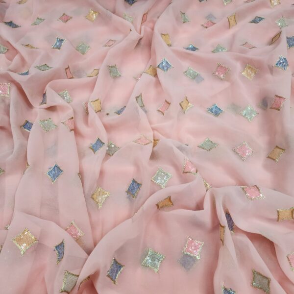 Soft Georgette Embroidery Butta Fabric (1)