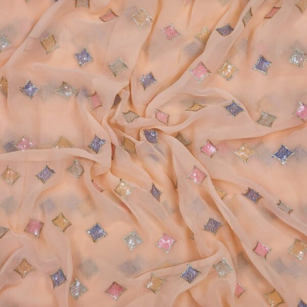 Soft Georgette Embroidery Butta Fabric (12)