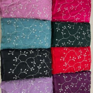 Soft Pure Organza With Heavy Embroidery (1)