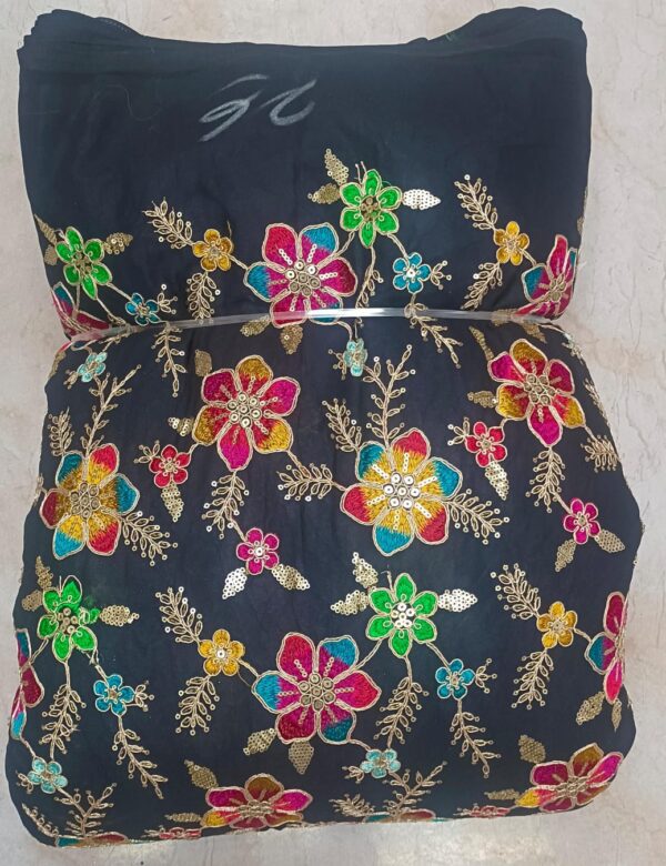 Special Black Georgette With Heavy Sequins (5)