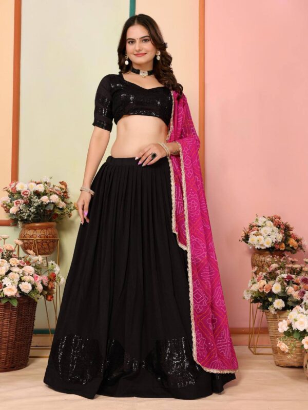 Vichitra Silk Lehenga Choli Set (10)