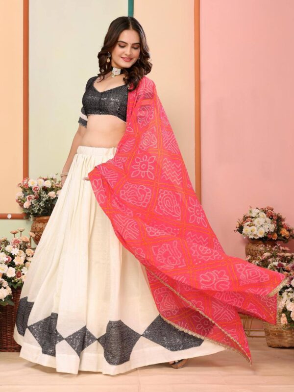 Vichitra Silk Lehenga Choli Set (12)