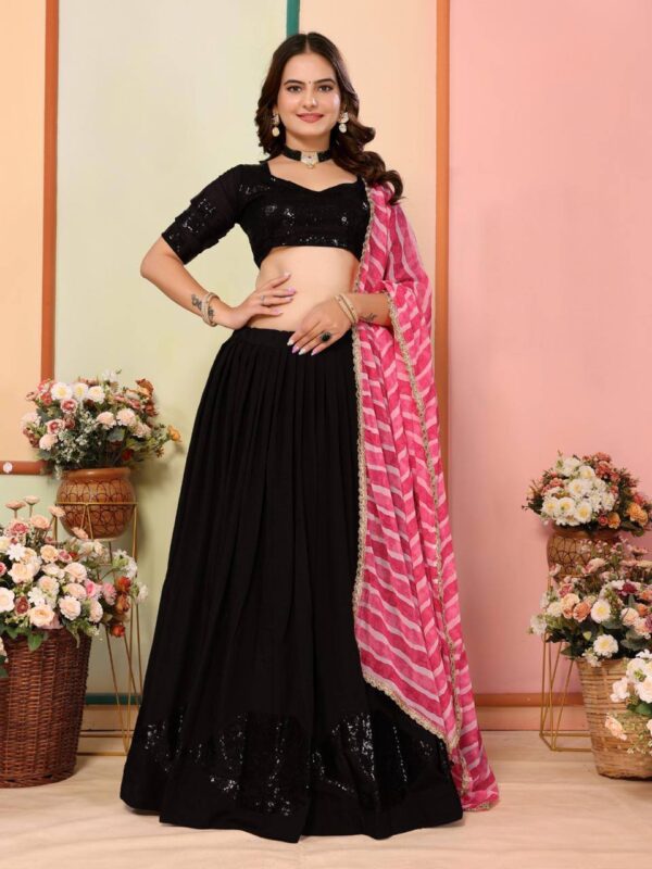 Vichitra Silk Lehenga Choli Set (17)