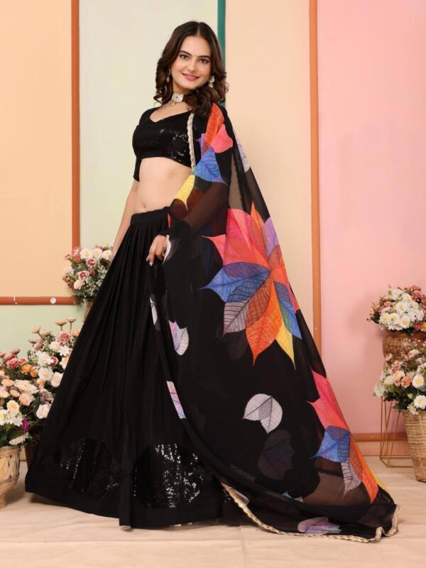 Vichitra Silk Lehenga Choli Set (3)