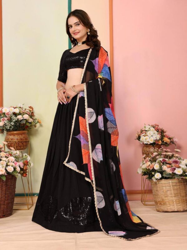 Vichitra Silk Lehenga Choli Set (7)