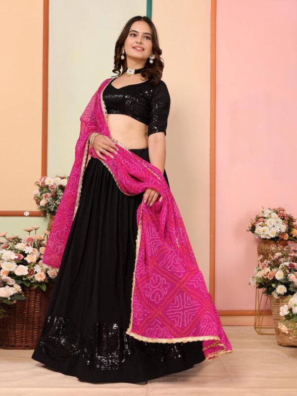 Vichitra Silk Lehenga Choli Set (8)