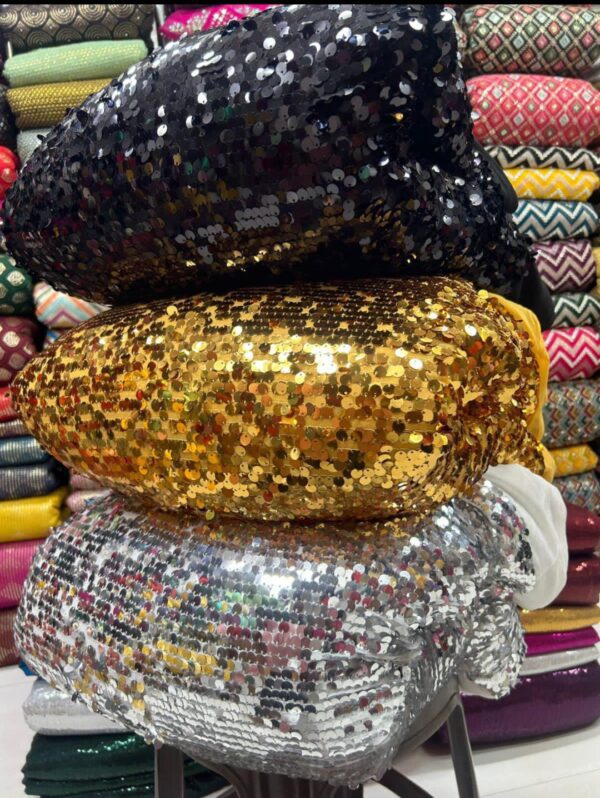 Georgette fabric with heavy sequins | 44" Width