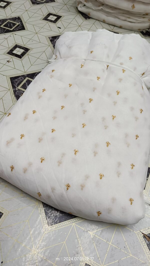 Dyeable Georgette Sequins Fabric - Image 3