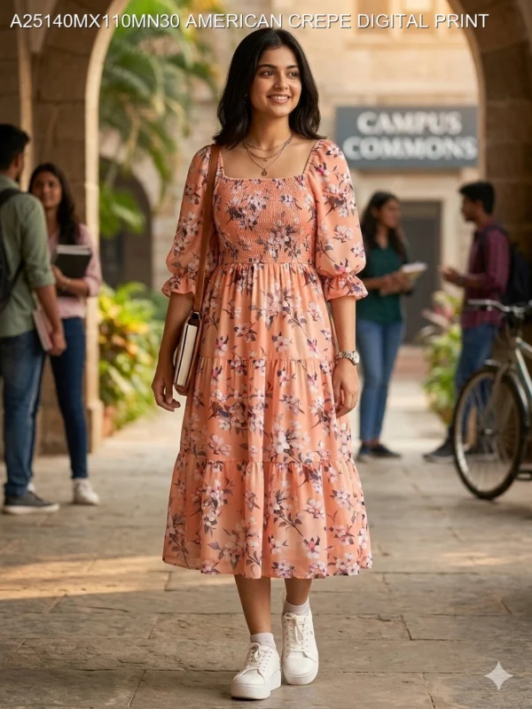 Bulk wholesale digital print natural crepe fabric in surat - High-Quality Fabric