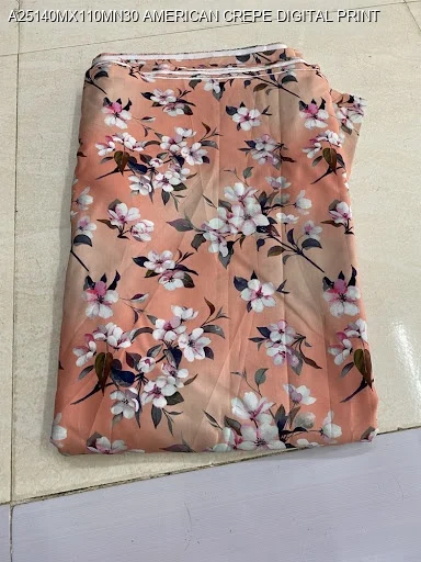 Bulk wholesale digital print natural crepe fabric in surat - High-Quality Fabric