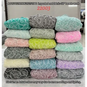 Imported turkish net hand work fabric - High-Quality Fabric